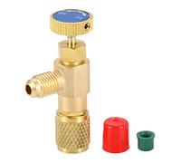 gohantee R12 R22 Refrigerant Charging Valve, 1/4'' Male to 1/4'' Female Safety Adapter Refrigerant Charging Valve, Liquid Safety Valve for R12 R22 Air Conditioner Manifold
