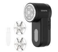 GOHAPHE Fabric Shaver, Portable Bobble Remover for Clothes, Lint Remover Debobbler Clothes Shaver with Adjustable 2 Speed Lint Shaver, 3 Blades, Black