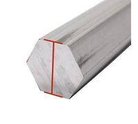 GOHAPY 1pc Aluminum Hex Rods Bar, 500mm High-Strength Aluminum Bars Metal, Aluminum Metal Strips For Crafting, Aluminum Bar Metal(10mm)