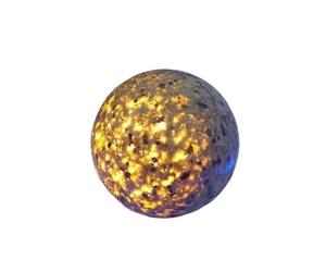 GOHAPY 1pc Natural Flame Stone Syenite Containing Fluorescent Sodalite, Under Ultraviolet Mineral Ball Gemstones Collections(48mm)