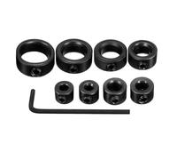GOHAPY 9/18pcs Positioner Rings Woodworking Tool, Depth Stop Drill Bit Collars, Hex Wrench Tighten the Stopper Set(9)