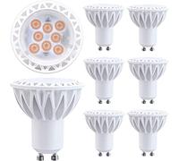 GOHDLAMP GU10 LED Bulbs Warm White 2700K Dimmable 6 Pack, GU10 LED Bulb 450Lm Energy Saving Spot Light Bulb for Track Lighting, 5W LED Bulb Equivalent 50W Halogen Lamp for Kitchen Living Room Bedroom