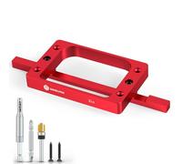 Gohelper 3" Fixed Size Door Hinge Jig for Door and Jamb, Aluminum Alloy Door Hinge Template Kit for Router, Mortise Jig Fits 3 inches Length 1/4" Radius, 5/8" Radius and Square Corner Hinges