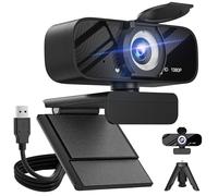 Gohero Full HD 1080P Video Webcam and Wide Angle Camera with Built-in Microphone and Rotatable Tripod,for Laptop Computer or Desktop PC,Great for Live Streaming.Calls.Video Conferencing(Black)-1