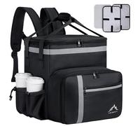GoHimal Food Delivery Backpack,insulated food delivery bags for Delivery Bike,Large Pizza Delivery Bag for HOT/COLD with 4 Pockets Reflective Perfect for Uber Eats,Camping & Beach