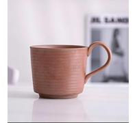 Gohobi Handmade Stoneware Large Mug - Japanese Vintage Style Ceramic Coffee Cup - Artisan Hand-Glazed Pottery (Orange)