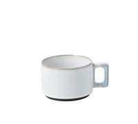 Gohobi Handmade Stoneware Mug - Black & White Minimalist Ceramic Espresso Cup - 125ml & 300ml Options (White, 300ml)