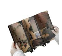 Gohobi Mini Folding Screen Tabletop Decoration - Japanese-Style Small Wooden Divider for Tea Ceremony & Home Decor - 46 x 24cm
