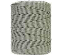 GOHOF 4mm x 300m Premium Cotton Macrame Rope, 4 Strand Twisted Soft Cotton Cord, Perfect for Macrame Art, Eco-friendly, Pea Green