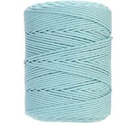 GOHOF 4mm x 300m Premium Cotton Macrame Rope, 4 Strand Twisted Soft Cotton Cord, Perfect for Macrame Art, Cyan