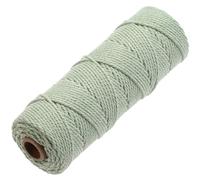 GOHOF Macrame Cord 2mm x 100m Premium Cotton Macrame Rope, 3 Strand Twisted Soft Cotton Cord, One of The Most Perfect Materials for Macrame Art, Cotton String Without Chemicals (Pea Green)