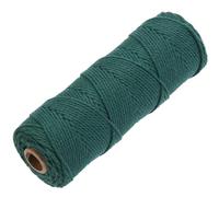 GOHOF Macrame Cord 2mm x 100m Premium Cotton Macrame Rope, 3 Strand Twisted Soft Cotton Cord, One of The Most Perfect Materials for Macrame Art, Cotton String Without Chemicals (Deep Green)