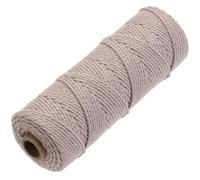 GOHOF Macrame Cord 2mm x 100m Premium Cotton Macrame Rope, 3 Strand Twisted Soft Cotton Cord, One of The Most Perfect Materials for Macrame Art, Cotton String Without Chemicals (Warm Gray)