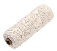 GOHOF Macrame Cord 2mm x 100m Premium Cotton Rope, 4 Strand Twisted Soft for Macrame Art, String Without Chemicals (Beige)