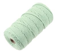 GOHOF Macrame Cord 3mm x 150m Premium Cotton Macrame Rope, 4 Strand Twisted Soft Cotton Cord, One of The Most Perfect Materials for Macrame Art, Cotton String Without Chemicals (Mint)