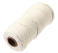 GOHOF Macrame Cord 4mm x 100m Premium Cotton Macrame Rope, 4 Strand Twisted Soft Cotton Cord for Macrame Art, Cotton String Without Chemicals(Beige)