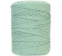 GOHOF Macrame Cord 4mm x 300m Premium Cotton Rope, 4 Strand Twisted Soft String for Macrame Art Without Chemicals (Mint)