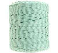 GOHOF Macrame Cord 4mm x 310m Premium Cotton Macrame Rope, 4 Strand Twisted Soft Cotton Cord for Macrame Art, Cotton String Without Chemicals(Mint)