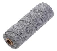 GOHOF Premium Cotton Macrame Rope, 2mm x 100m, 3 Strand Twisted, Soft Cotton Cord, Dark Grey