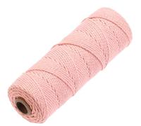 GOHOF Premium Cotton Macrame Rope, 2mm x 100m, 4 Strand Twisted Soft Cotton Cord, Brick Pink