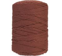 GOHOF Premium Cotton Macrame Rope, 3mm x 450m, 4 Strand Twisted, Rust Red