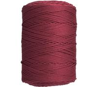 GOHOF Premium Cotton Macrame Rope, 3mm x 450m, 4 Strand Twisted Soft Cotton Cord, Wine Red