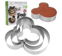 Gohytal Cartoon Baking Mould, Stainless Steel Cake Ring, Set of 3 Baking Moulds, Mouse Cake Ring, Baking Frame, Cake Ring, Valentine's Day Baking Ring Mould, Wedding Cake Mould, Cake Accessories for