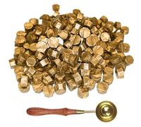 Gohytal Sealing Wax Beads Set, 300PCS Wax Sealing Beads for Wax Seal Stamp, Octagon Wax Seal Kit with Wax Seal Warmer Spoon, for Invitations Cards Envelopes Wine Packages Gift Wrapping Decoration