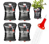 Gohytal Solar Shower Bag, 5 Gallons 20L Camping Solar Shower Bag, Heating Camping Showerbag Temperature Indicator Hot Water Hiking Climbing Outdoor Picnic Beach (4)