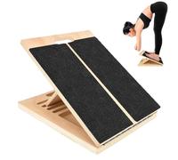 Gohytal Wooden Slant Board, 5 Positions Adjustable Incline Board and Calf Stretcher, Stretch Board, for Heel Elevated Squat, Deadlift, Yoga, Pilates, Physical Therapy, Balance Training