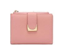 GOIACII Purses for Women Bifold Compact Credit Card Wallet Ladies Purse Vegan Leather Small Pink