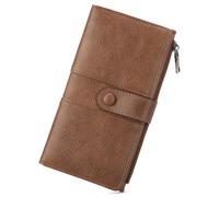 GOIACII Womens Wallet RFID Blocking Large Capacity Credit Card Holder Ladies Purses Wallets for Women, A05 Brown, 7.76 x 4.33 x 1.18 inches, Classic