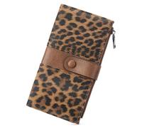GOIACII Womens Wallet RFID Blocking Large Capacity Credit Card Holder Ladies Purses Wallets for Women, A01 Leopard Print Brown, 7.76 x 4.33 x 1.18 inches, Classic