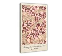 GOIAEGAG Abstract Root Pattern Print_ Earthy Red Beige Swirl Canvas Poster Bedroom Decor Landscape Office Room Decor Gift 20x30inch(50x75cm)