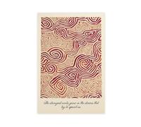 GOIAEGAG Abstract Root Pattern Print_ Earthy Red Beige Swirl Canvas Poster Wall Art Decor Print Picture Paintings for Living Room Bedroom Decoration 16x24inch(40x60cm)