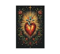 GOIAEGAG Anatomical Heart Milagro Illustration Canvas Poster Bedroom Decor Landscape Office Room Decor Gift 24x36inch(60x90cm)