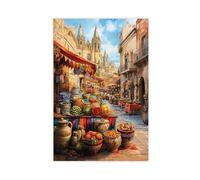 GOIAEGAG Barcelona Spanish Market Canvas Poster Wall Art Decor Print Picture Paintings for Living Room Bedroom Decoration 24x36inch(60x90cm)
