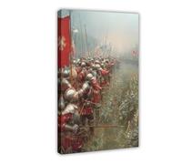 GOIAEGAG Battle of Agincourt Longbowmen Canvas Poster Wall Art Decor Print Picture Paintings for Living Room Bedroom Decoration 20x30inch(50x75cm)