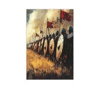 GOIAEGAG Battle of Hastings 1066, Anglo-Saxon Shield Wall Canvas Poster Bedroom Decor Landscape Office Room Decor Gift 08x12inch(20x30cm)