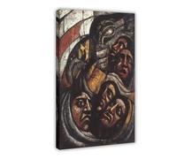 GOIAEGAG Birth of Fascism, Mexican Mural Art Print Canvas Poster Wall Art Decor Print Picture Paintings for Living Room Bedroom Decoration 08x12inch(20x30cm)