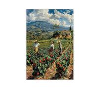 GOIAEGAG Colorful Mexican Chili Pepper Field Art Canvas Poster Bedroom Decor Landscape Office Room Decor Gift 12x18inch(30x45cm)