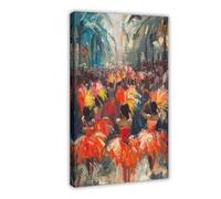 GOIAEGAG Exotic Rio Carnival Poster, Authentic Samba Dancer Canvas Poster Bedroom Decor Landscape Office Room Decor Gift 08x12inch(20x30cm)