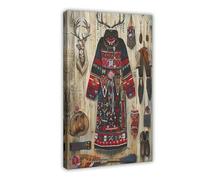 GOIAEGAG Indigenous Sami Culture Canvas Poster Wall Art Decor Print Picture Paintings for Living Room Bedroom Decoration 24x36inch(60x90cm)