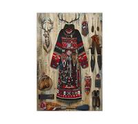 GOIAEGAG Indigenous Sami Culture Canvas Poster Wall Art Decor Print Picture Paintings for Living Room Bedroom Decoration 24x36inch(60x90cm)