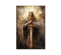 GOIAEGAG King Arthur And Excalibur Art Print Canvas Poster Bedroom Decor Landscape Office Room Decor Gift 08x12inch(20x30cm)