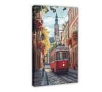 GOIAEGAG Krakow Royal Route Tram Canvas Poster Wall Art Decor Print Picture Paintings for Living Room Bedroom Decoration 16x24inch(40x60cm)