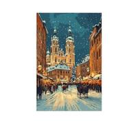 GOIAEGAG Kraków Winter Art Print Canvas Poster Bedroom Decor Landscape Office Room Decor Gift 20x30inch(50x75cm)