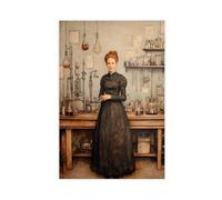 GOIAEGAG Marie Curie Portrait Art Print Canvas Poster Bedroom Decor Landscape Office Room Decor Gift 12x18inch(30x45cm)