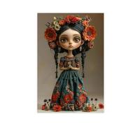 GOIAEGAG Mexican Dress Doll Art Print_ Handcrafted Folk Art Canvas Poster Wall Art Decor Print Picture Paintings for Living Room Bedroom Decoration 20x30inch(50x75cm)