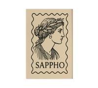GOIAEGAG Sappho - Queer Feminist Line Art Print of The Ancient Poet Canvas Poster Wall Art Decor Print Picture Paintings for Living Room Bedroom Decoration 12x18inch(30x45cm)